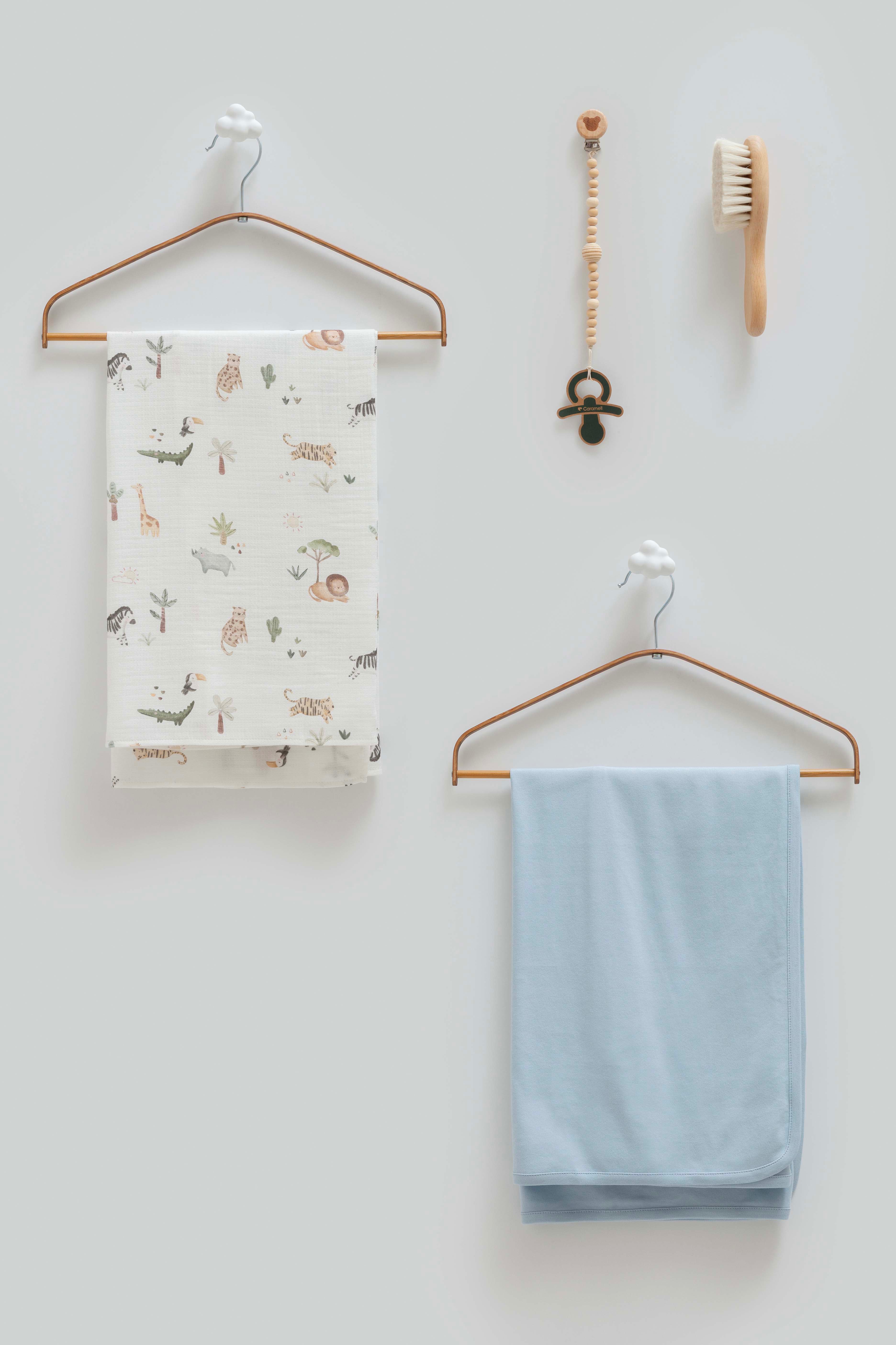 Four Pieces Set 100% Cotton Blanket Size 85*90 Cm