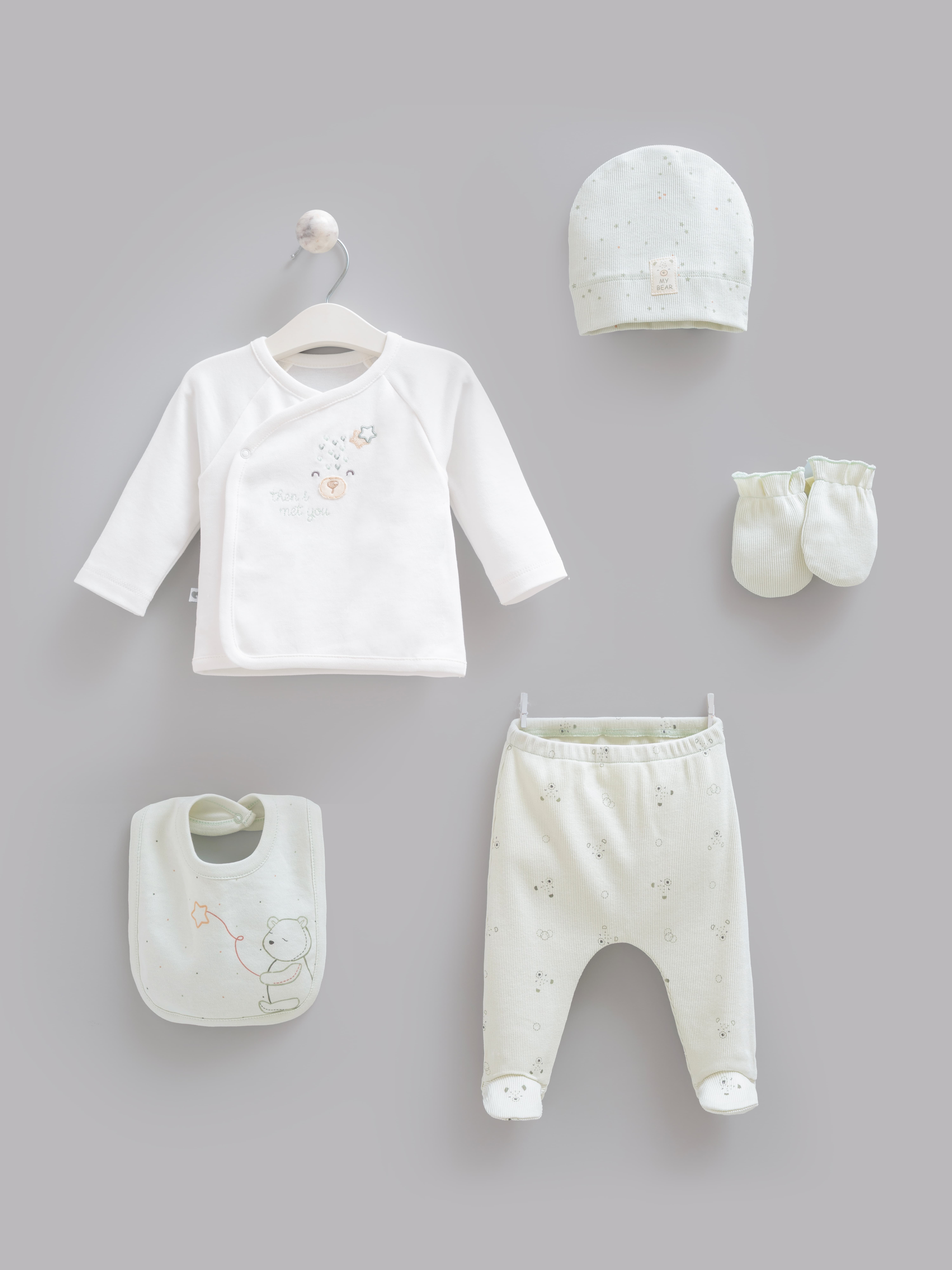 100% cotton 5 pieces set size 0-3