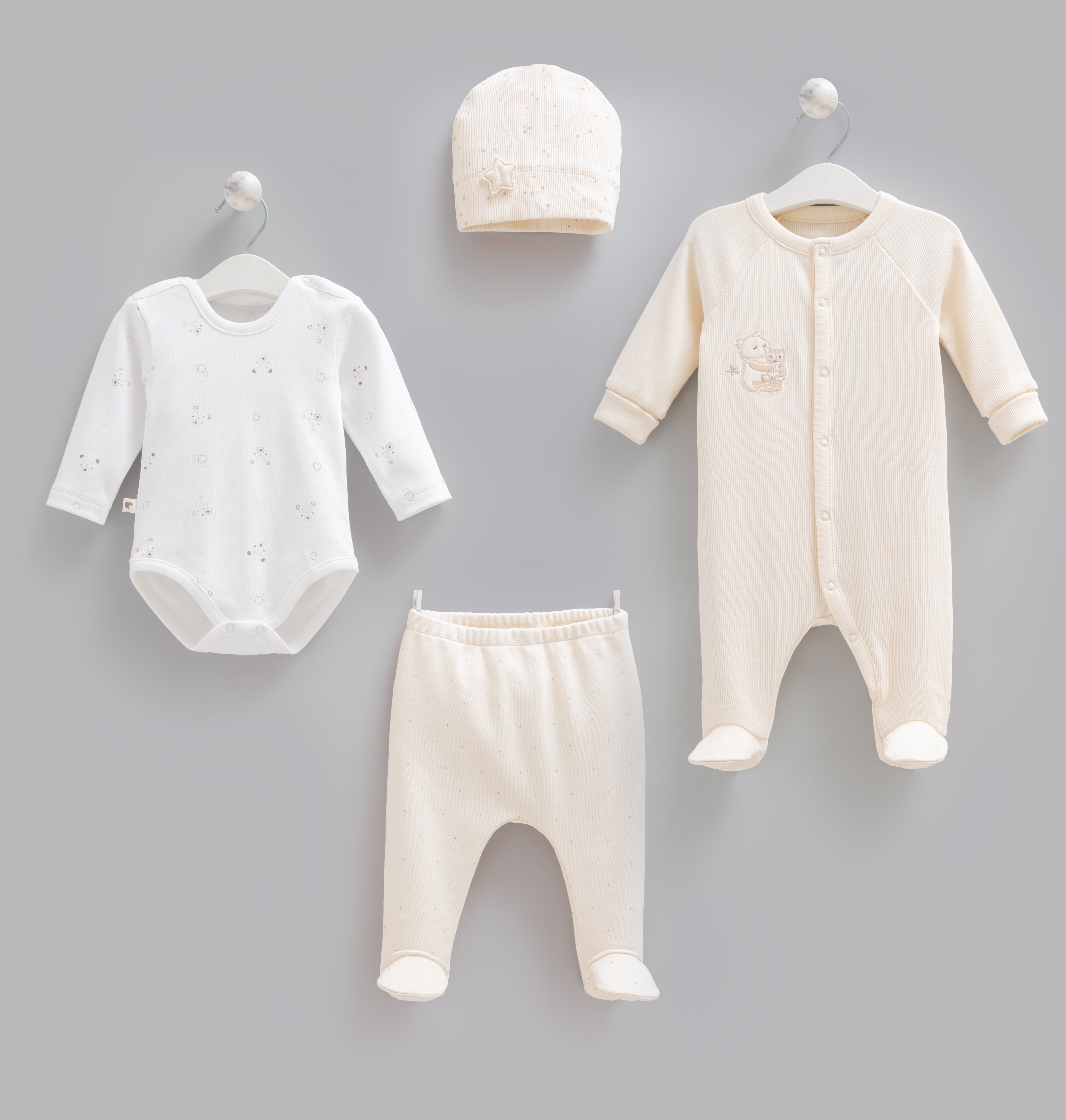 100% cotton 4 pieces set size 0-3