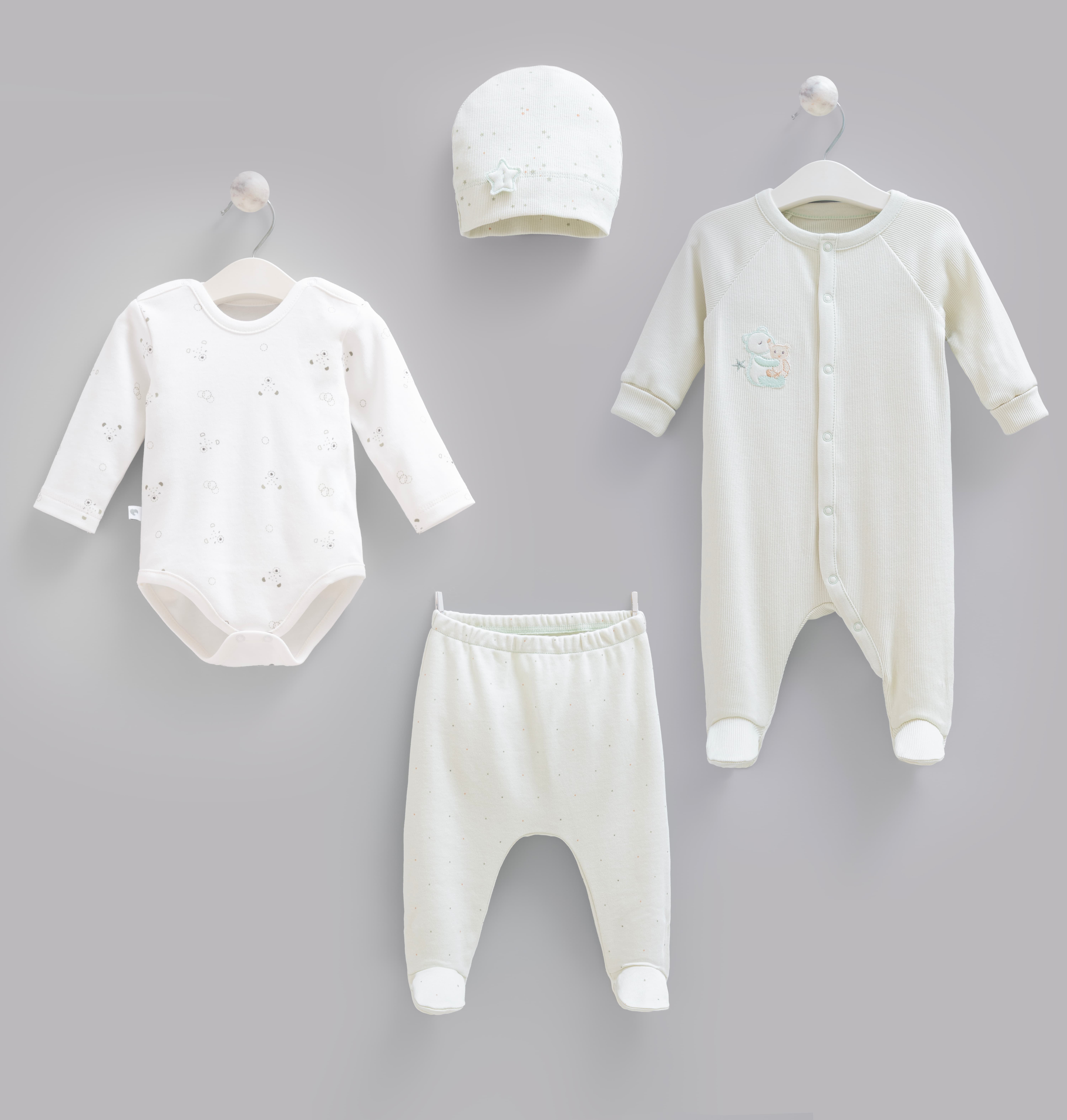 100% Cotton 4 Pieces Set Size 0-3