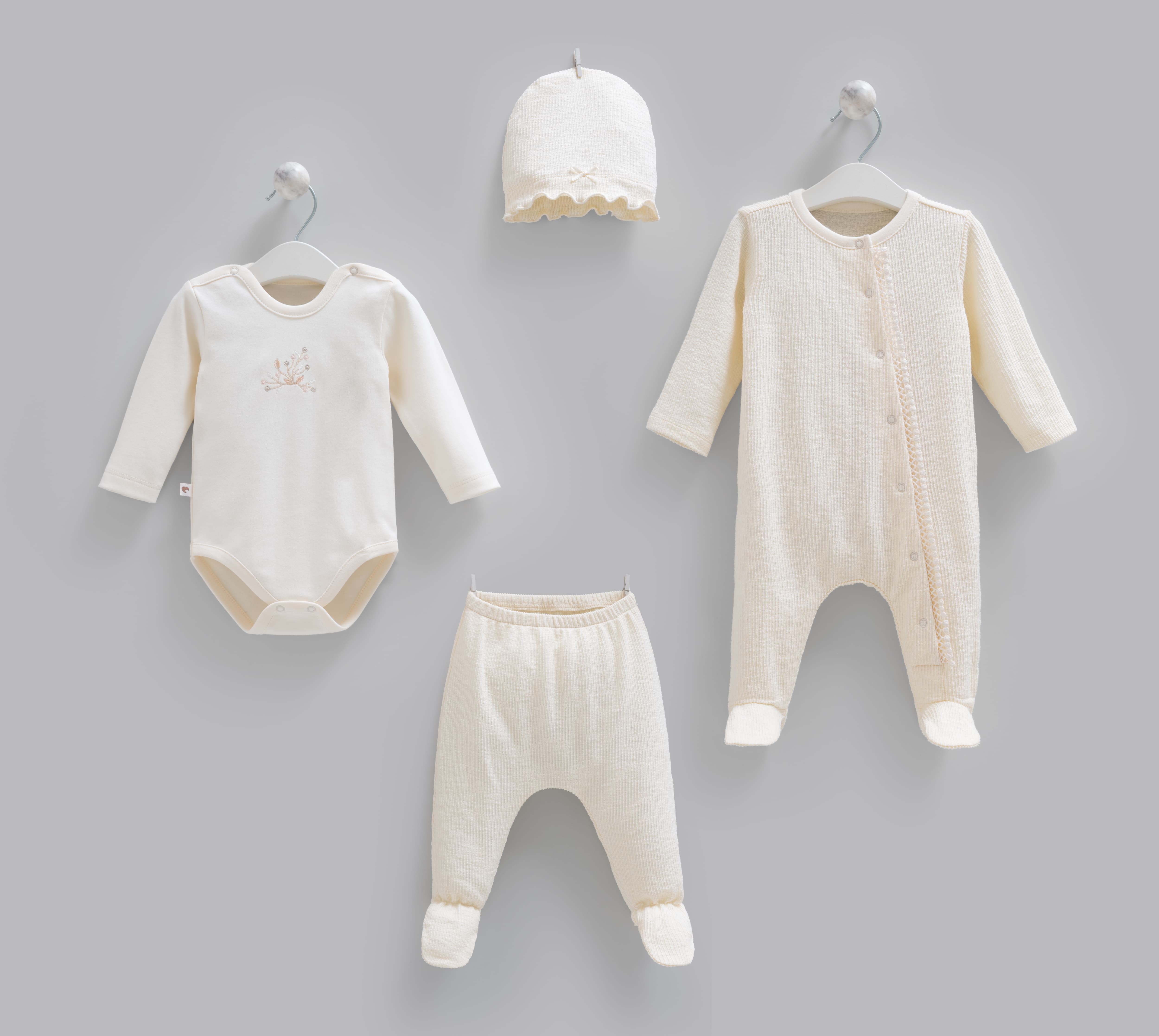 100% Cotton 4 Pieces Set Size 0-3