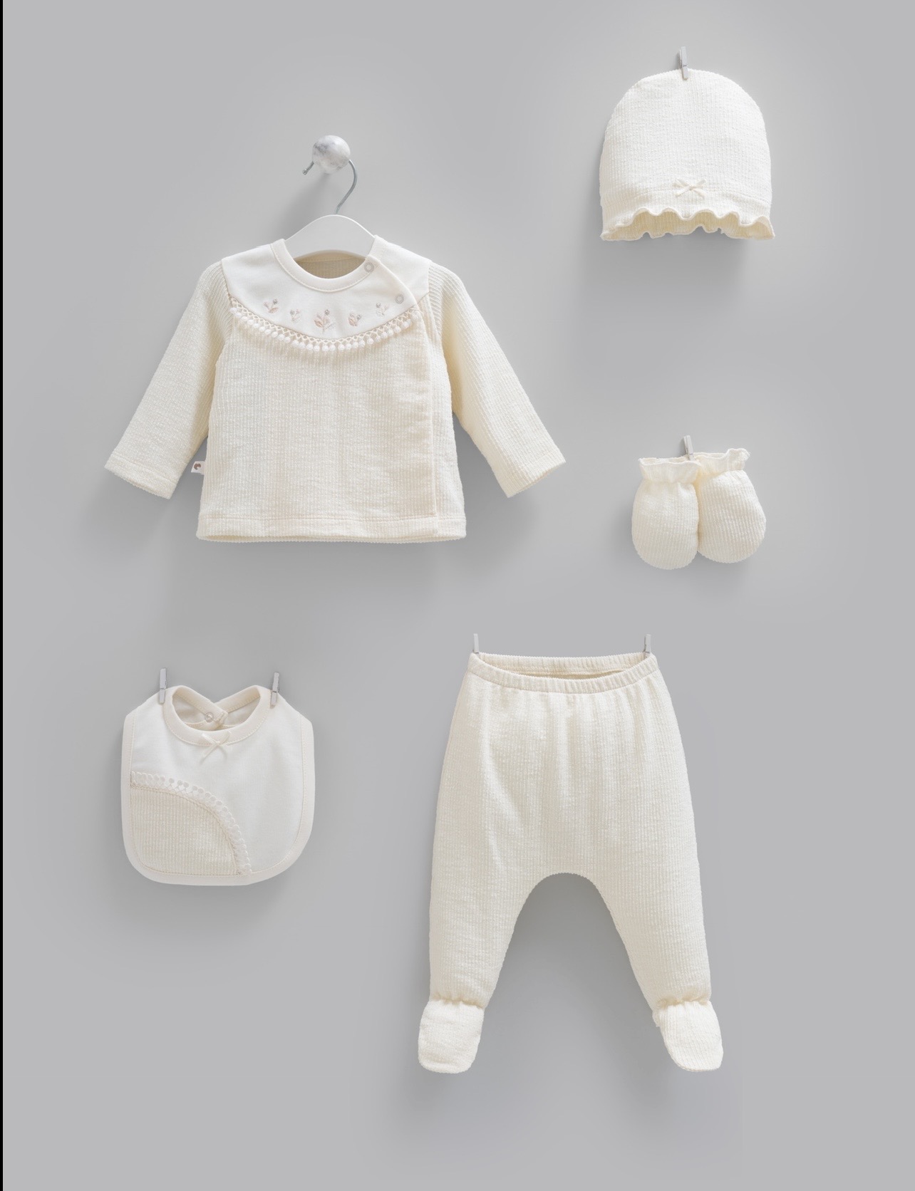 100% Cotton 5 Pieces Set Size 0-3