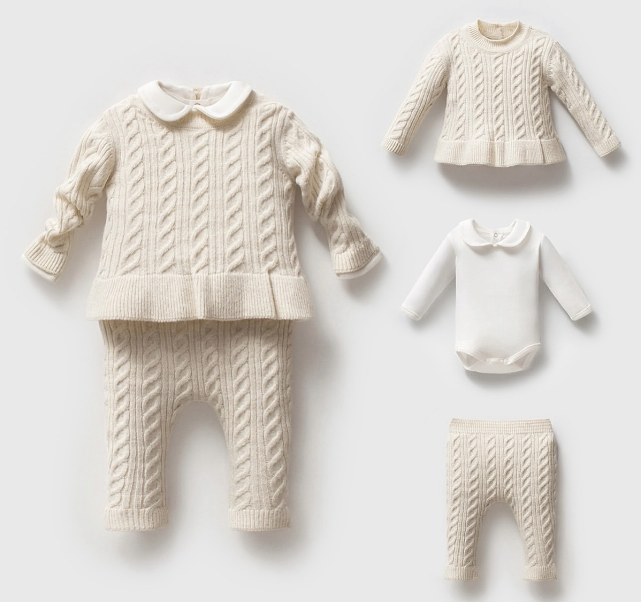 Baby Girl 3 pieces wool set 
