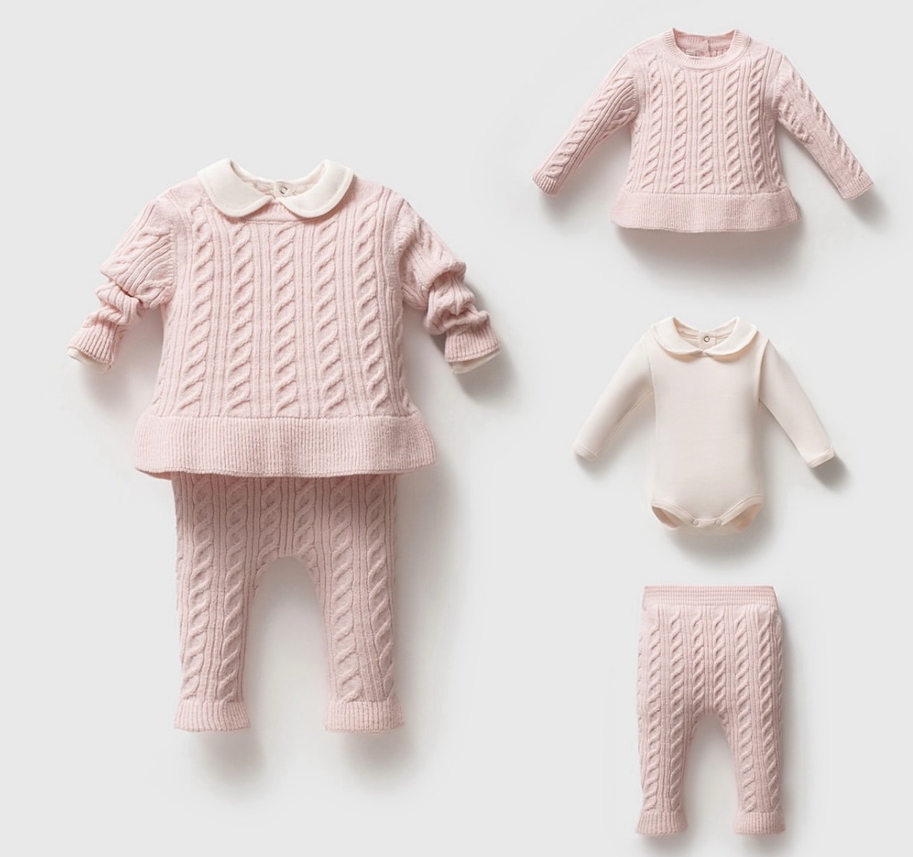 Baby Girl 3 Pieces Wool set