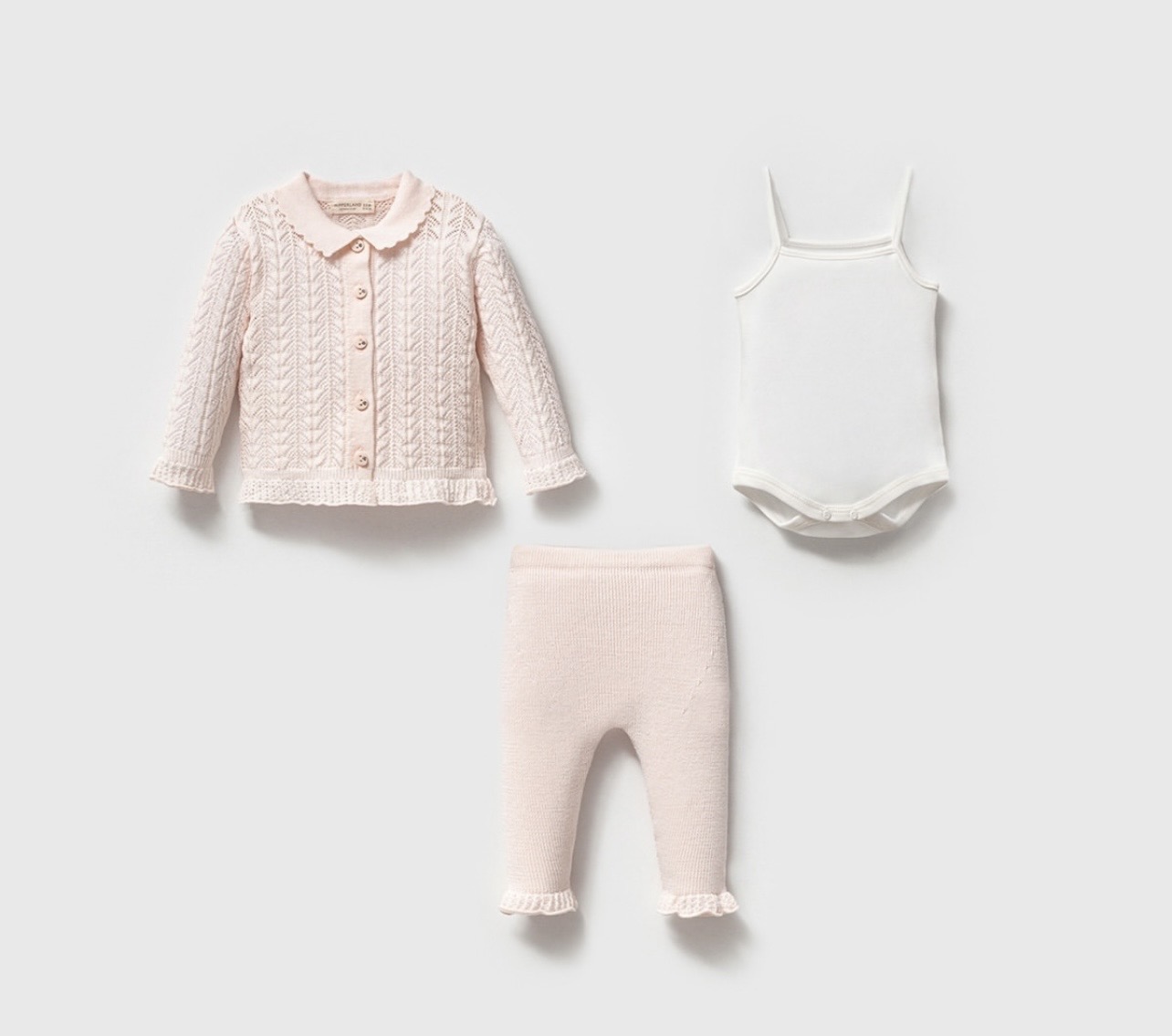 Knitted 3 Pieces Baby Set