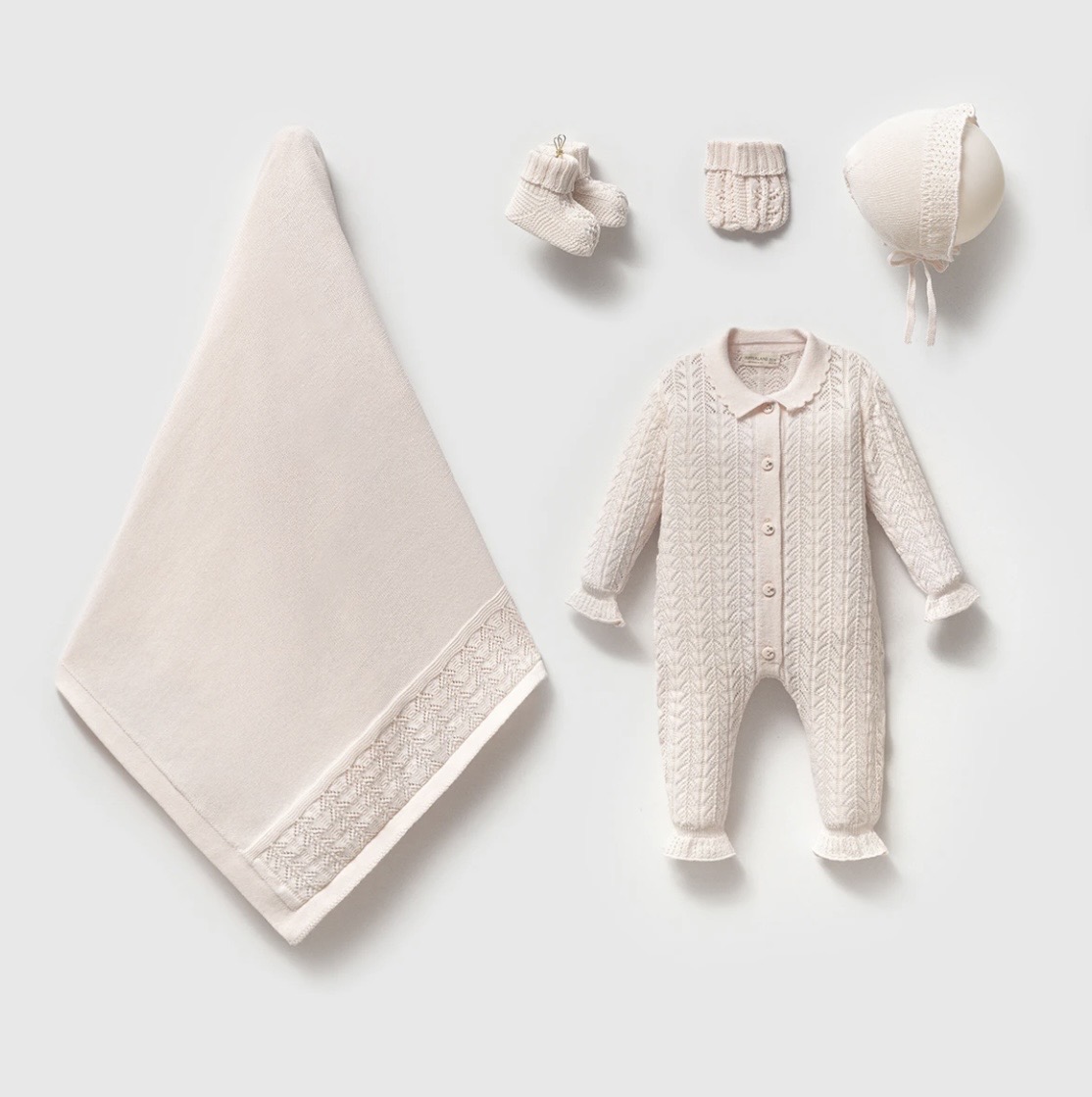 100% Knitted Pink Color 5-Pieces Hospital Set
