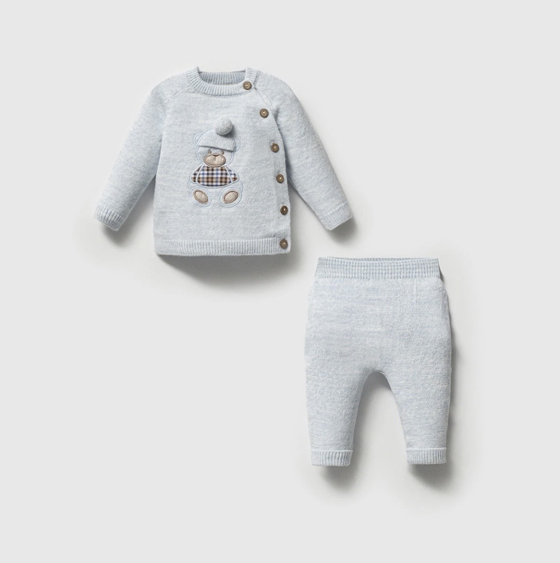 Baby Boy 2 Pieces Soft Wool Set