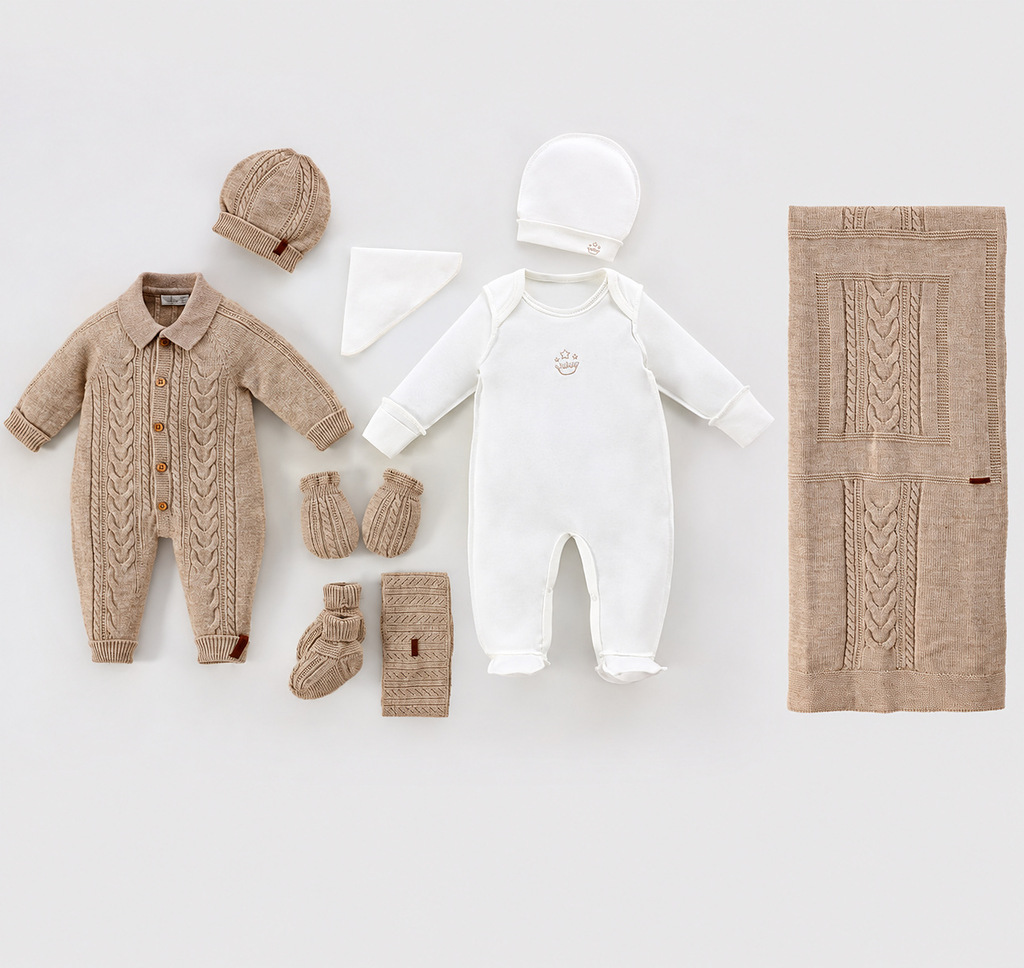 Spanish Design 100% Natural Wool 9 Pieces Hospital Set