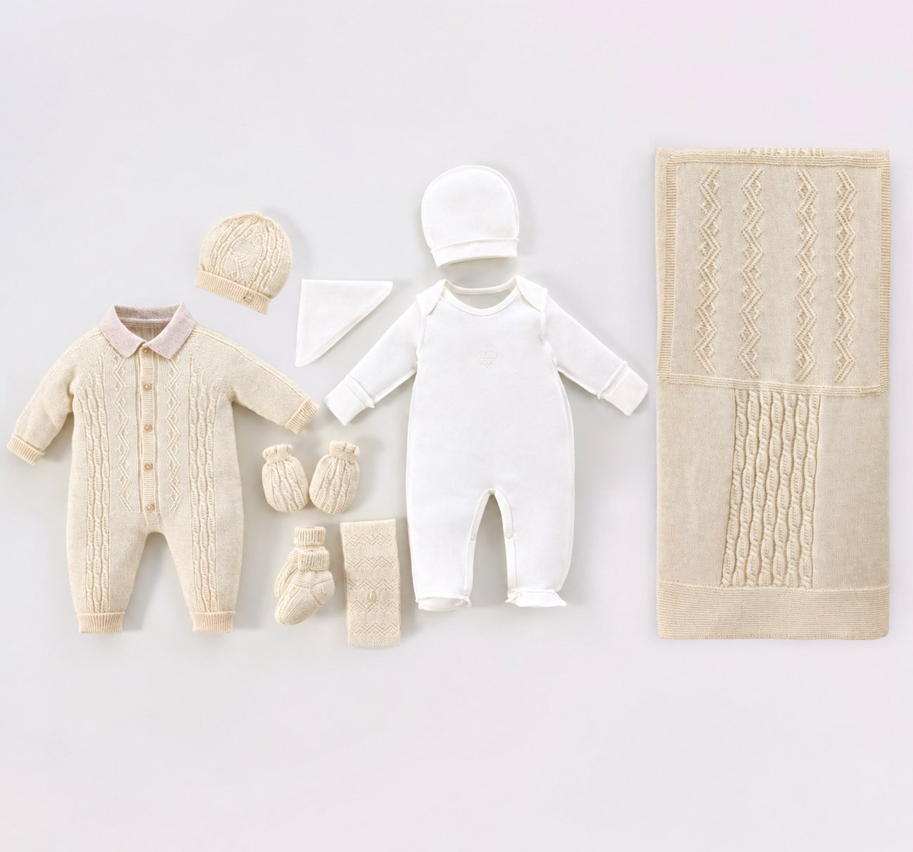 Spanish Design 100% Natural Wool 9 Pieces Hospital Set