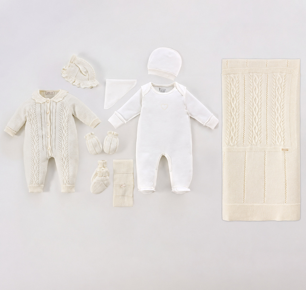 Spanish Design 100% Natural Wool 9 Pieces Hospital Set